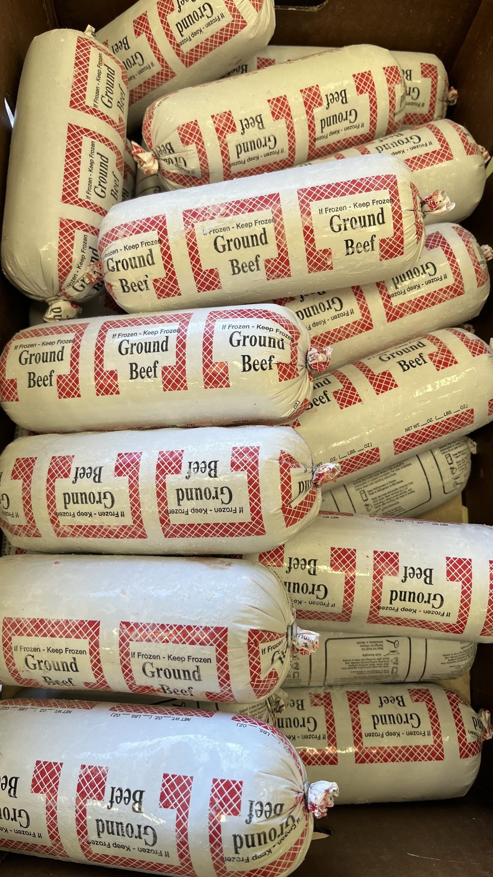 Example of 10 lb Ground Beef Box